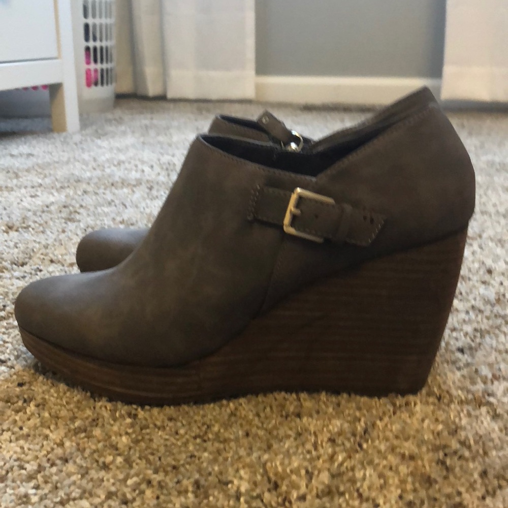 Grey Wedge Bootie